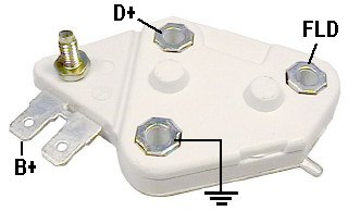 Part # D21 Voltage Regulator 12 Volt, 14.0 Volt set point For Delco 20SI, 21SI, 22SI, 26SI, 27SI/200, 30SI, 33SI, 34SI, 35SI, 36SI Series Alternators