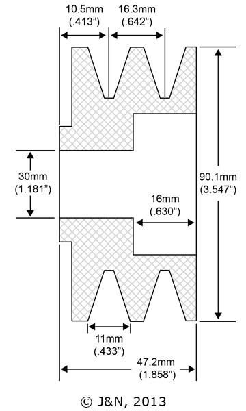 # QS20224001 - Pulley, 2-Groove V-Belt, For Bosch Alternators