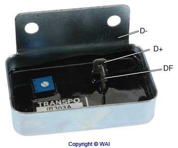 # IB303A - Voltage Regulator, 12 Volt, Adjustable, B-Circuit, 14.3 Vset, For Bosch Alternators