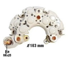 Part # INR403 -Bridge Rectifier with 8-50 Amp Diodes, Used on 1993 Chrysler LH-Cars