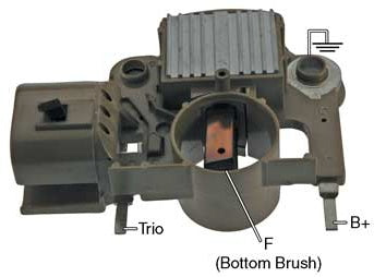 IM272 - Voltage Regulator / Brush Holder Assy. For Mitsubishi Alternators (1995-89) Ford, Mercury Mitsubishi A4T00796 A4T03591 Lester 13212