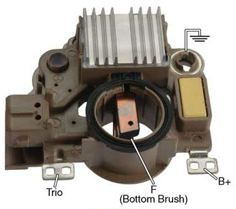 IM358 - Voltage Regulator Brush Holder Assy For Mitsubishi Alternators Used On Ford Unit No Ford 97MF-10300-AA & AB Mitsubishi A5TA2591