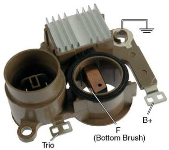IM834 Voltage Regulator / Brush Holder for Mitsubishi Alternators On: (2000-90) Chevrolet, Geo, Suzuki Lester Nos: 13336, 13415