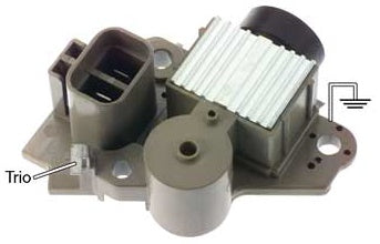 # IY058 - Voltage Regulator / Brush Holder Assy. 12 Volt, For: Mando 90A Alternators. On: (2001-97) Hyundai. Lester Nos: 13702