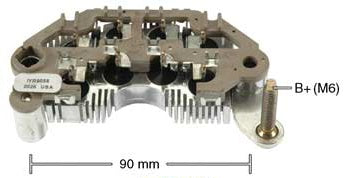 # IYR9058 - Bridge Rectifier For: Mando 90A Alternators Used On: (2001-97) Hyundai Unit Nos: Hyundai 37300-22200, Mando AB190058 Lester Nos: 13702.