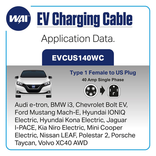 EVCUS140WC - Type 1 Female to US Electric Plug
