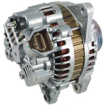 # 13886N (1235501MI) - Mitsubishi Type 85 Amp Alternator - Used on Dodge, Chrysler, and Mitsubishi Vehicles - 12 Volt, Clockwise, 6-Groove Pulley