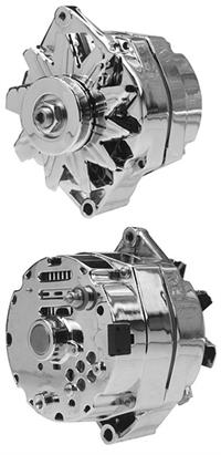 Chrome Alternator, Delco 10SI, Self-Exciting, 80 Amp