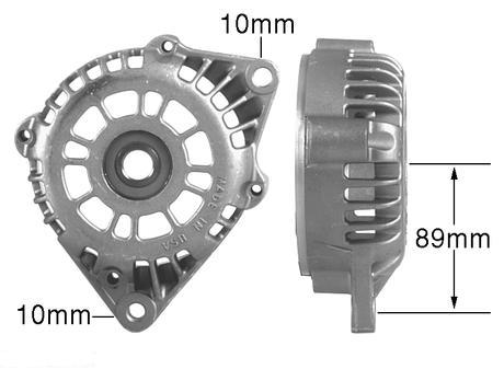 Part  # 211531 - Frame, DE (Drive End) Front Housing 10:00, 10mm Mounting Ear, with 6303 Bearing Included