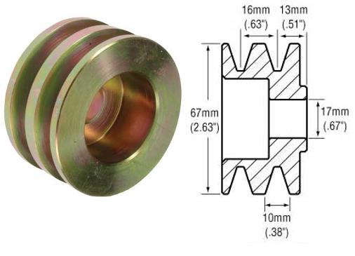 241110 - 2-Groove V-Belt Pulley