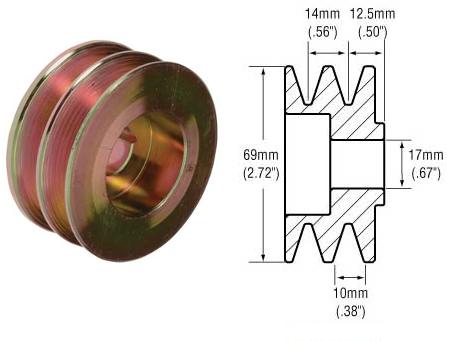 241102 - 2-Groove V-Belt Pulley