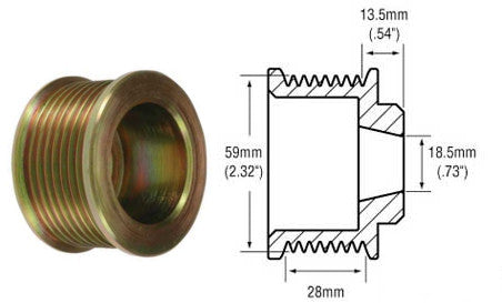 # 241270 - 8-Groove Standard Pulley, Delco 12Si Series Alternators