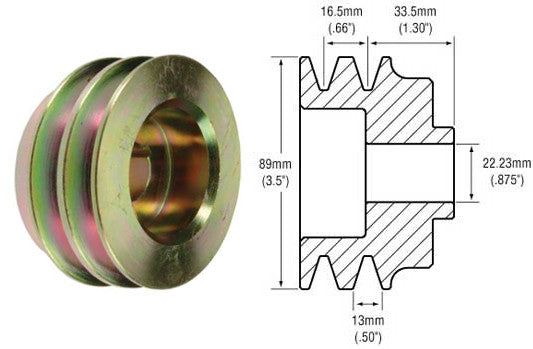 # 241502 - Pulley, 2-Groove Standard