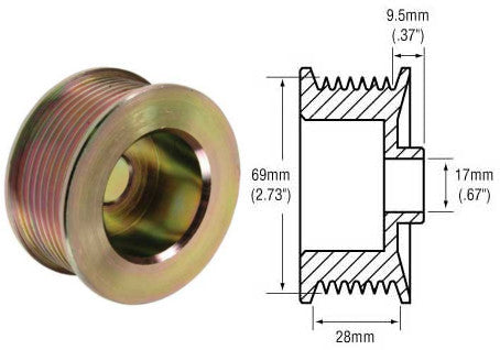 # 242284 - 6-Groove Clutch Pulley