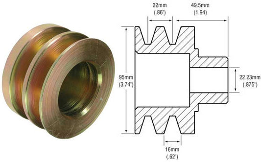 # 246501 - Pulley, 2-Groove V-Belt