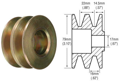 # 247102 - Pulley, 2-Groove V-Belt, For Delco Agricultural, Industrial Alternators