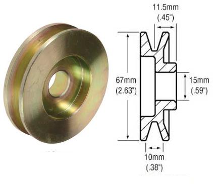 # 2482105 - 1-Groove Pulley For Nippondenso Alternators Dimensions: 10mm Belt x 67mm OD x 15mm Bore