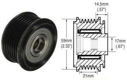 # 2491282 - Pulley, 7-Groove Serpentine Clutch