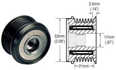 # 24823304 - Pulley, 5-Groove Serpentine Decoupler