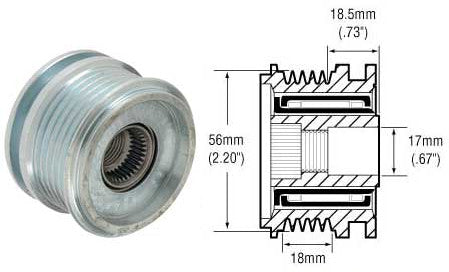 # 2491263 - Pulley, 6-Groove Serpentine Clutch