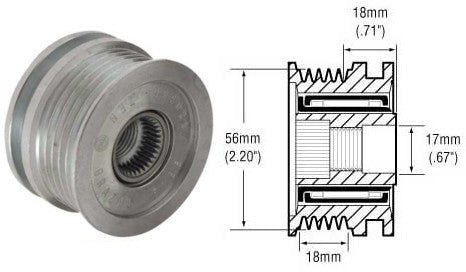 # 2491265 - Pulley, 6-Groove Serpentine Clutch