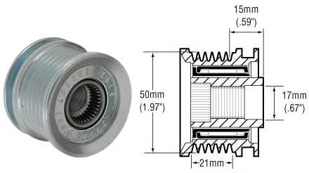 # 2491291 - Pulley, 7-Groove Serpentine Clutch