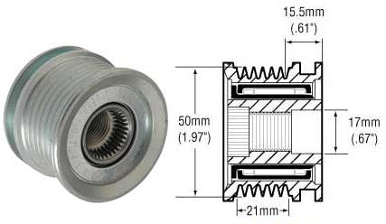 # 2491289 - Pulley, 6-Groove Serpentine Clutch