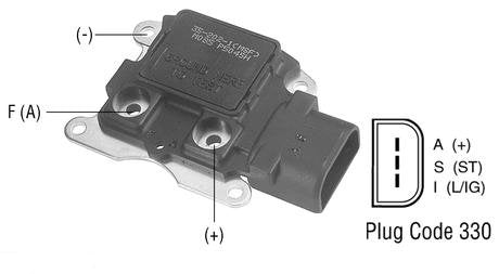 # F784 - Voltage Regulator, 12 Volt, A-Circuit, I-S-A Terminals, 14.6 Vset, For Ford 2G Series Alternators