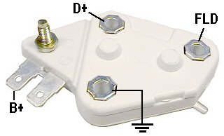 Part # D21 Voltage Regulator 12 Volt, 14.0 Volt set point For Delco  20SI, 21SI, 22SI, 26SI, 27SI/200, 30SI, 33SI, 34SI, 35SI, 36SI Series Alternators