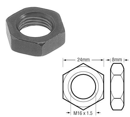 # 852600 - Pulley Nut, Pack of 5, Chrysler 40/90, 50/120A, Ford 3G Series Alternators, M16 x 1.5 x 24mm F x 8mm T