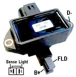 # IB343 - Voltage Regulator, Brush Holder Assembly for Bosch Alternators (Australia) - 12 Volt, A-Circuit, S-L Terminals, 14.4 Volt set point