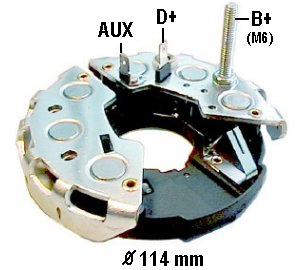 Part # IBR304HD (Ref. No: 31-9101) Bridge Rectifier For: Bosch 400, 489 Series 35-70A Alternators Used On: (1994-71) Alfa Romeo, Audi, BMW, F