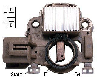 # IM345 - Voltage Regulator / Brush Holder Assy. Computer controlled D-P Terminals, 14.3 Vset  For: Mitsubishi Alternators On: 1997 - 2001 Kia, Mazda