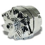 Part # D110SiSE8V45C - Chrome Delco type 10Si Series 8 Volt 45 Amp Self Exciting (One-Wire) Alternator, 100% New, No Core Charge