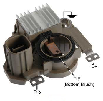 # IM850 - Voltage Regulator Brush Holder Assembly for Mitsubishi Alternators. Used on 1996-2001 Acura and Honda vehicles.