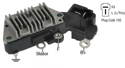 # IN227 - Voltage Regulator for Nippondenso (Denso) Alternators - 12 Volt, IG-L Terminals, 14.5 Volt Set Point