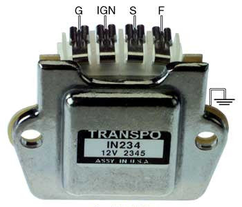 # IN234 - Voltage Regulator, 12 Volt, A-Circuit, G-IG-S-F Terminals, 14.4 Volt Set Point, Denso Alternators