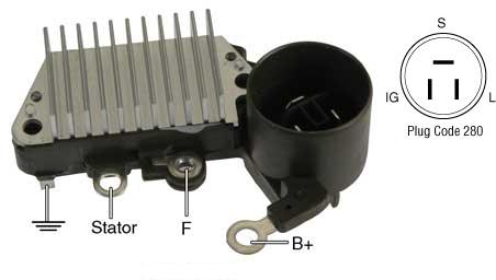 In220 IN250 Voltage Regulator for Nippondenso ( Denso ) type Alternators - 12 ...