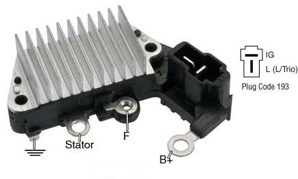 # IN254 - Voltage Regulator for Nippondenso (Denso) Alternators - 12 Volt, IG-L Terminals, 14.5 Volt Set Point