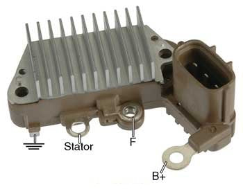 # IN257 - Voltage Regulator for Nippondenso (Denso) Alternators Used On Toyota Vehicles - 12 Volt, A-Circuit, S-IG-L Terminals, 14.5 Vset