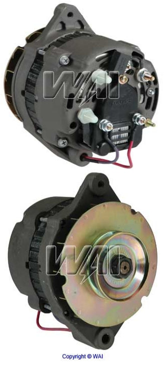 Part # 12176N-1G (1194801MD) Mando Type 65 Amp/12 Volt Marine Alternator - Bi-directional, 1-Groove Pulley Used On Mercury Mercruiser Marine