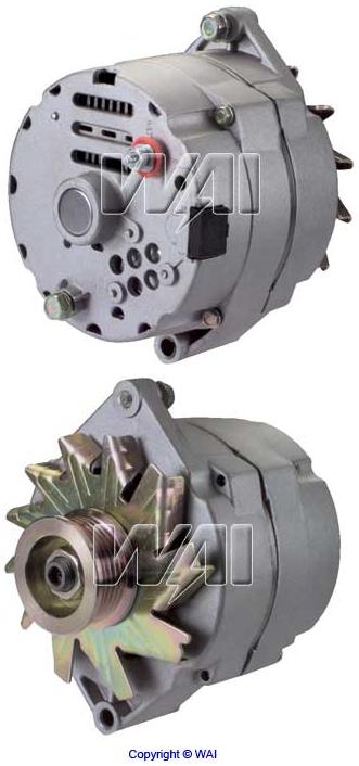 Part # 7127SEN (201021) Delco Type 10Si Series Alternator - 63 Amp/12 Volt, CW, 1-Groove Pulley, 1-Wire System Used On Farm & Industrial Applications