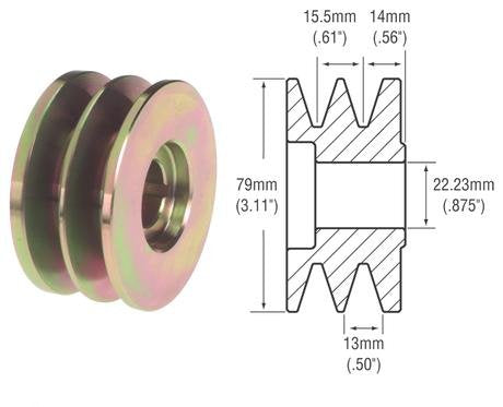 # 241500 2-Groove Pulley Delco 25SI, 27SI Type 200, 29SI, 30SI Series and Leece-Neville 2300-2800JB Series Alternators