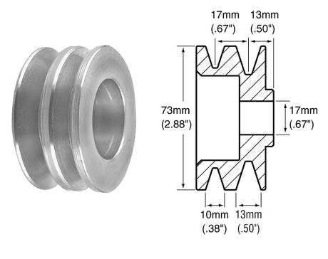 # 242106 2-Groove V-Belt Alternator Pulley