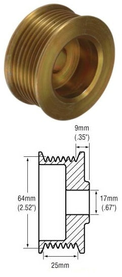 # 242262 - 7-Groove pulley, used on Used On: 1994 Ford 3G Series Alternators, may fit other alternators