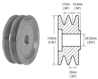 # 245500 - Alternator Pulley 2 groove V-Belt