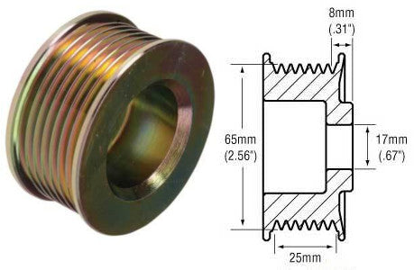 2482269 - 7-Groove Alternator Pulley For Denso Alternators