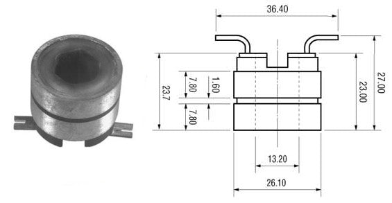 # 2818541 - Slip Ring, Rotor, Delco CS121, CS130 Series Alternators, Welding Leads