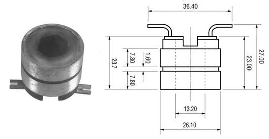 # 2818541 - Slip Ring, Rotor, Delco CS121, CS130 Series Alternators, Welding Leads