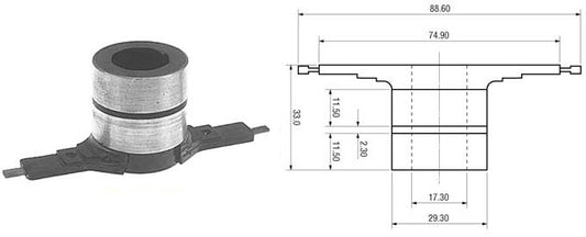 # 281855 - Slip Ring, Rotor, Delco 15Si, 17Si, CS144 Series Alternators